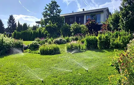 Installation d'un gazon naturel et système d'arrosage à Prilly